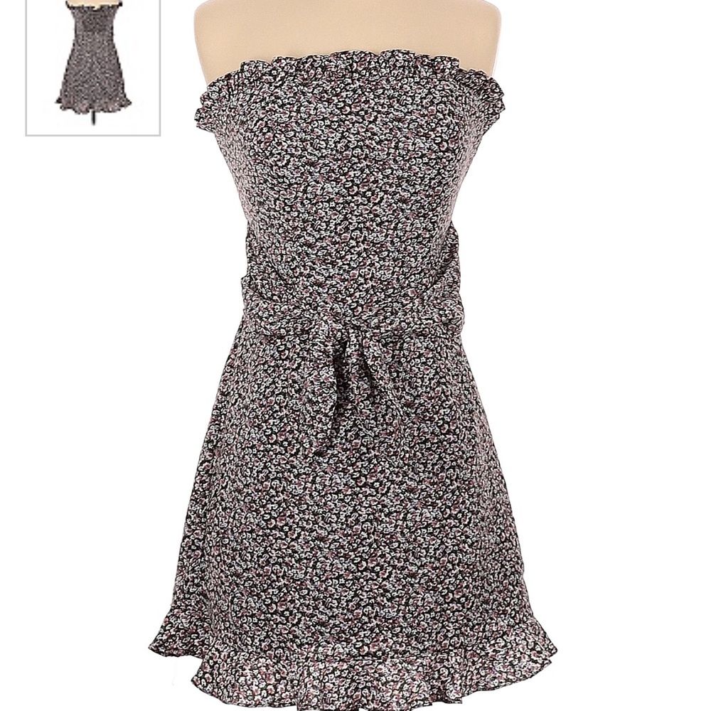 Cotton Candy LA- strapless ruffle A-line floral dress